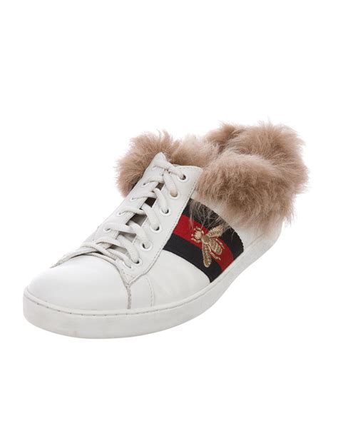 gucci ace sneakers cat|Gucci ace sneakers with fur.